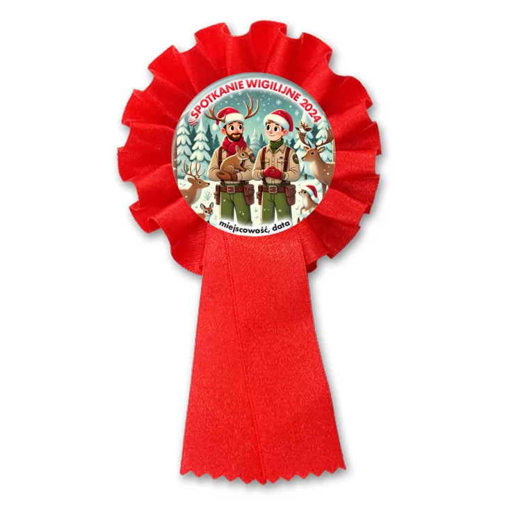 przypinka kotylion Wigilia leśniczych