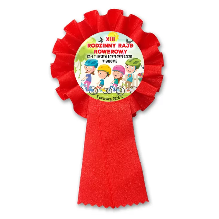 przypinka kotylion XIII Rodzinny Rajd Rowerowy 2026