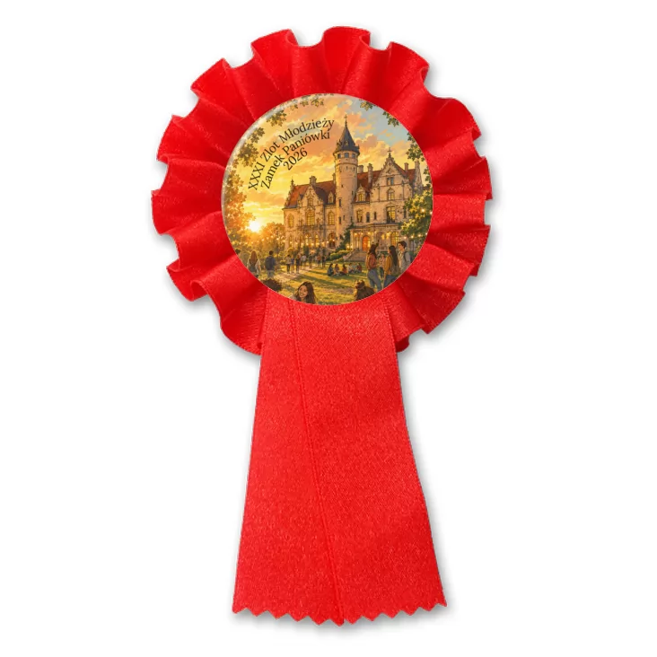 przypinka kotylion XXXI Zlot Młodzieży Zamek Paniówki