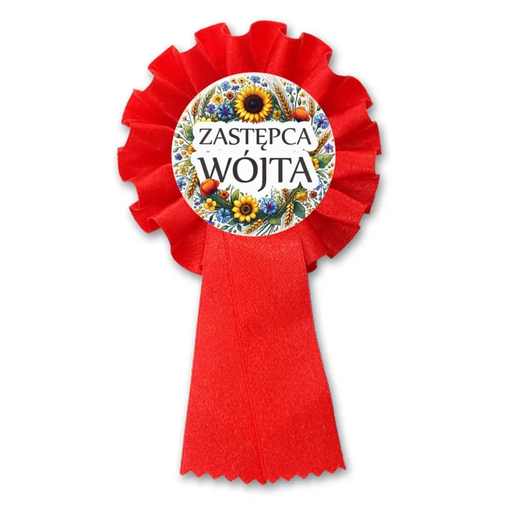 przypinka kotylion Zastępca wójta polskie kwiaty polne