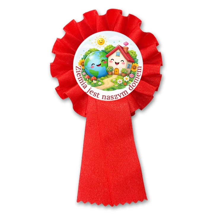 przypinka kotylion Ziemia jest naszym domem