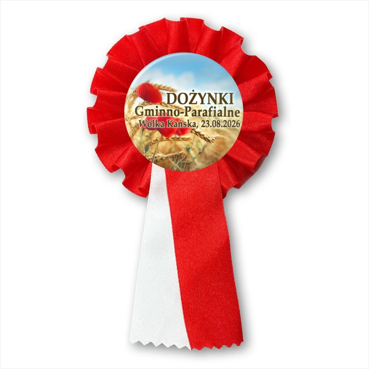 przypinka kotylion Dożynki Gminno-Parafialne Wólka Kańska