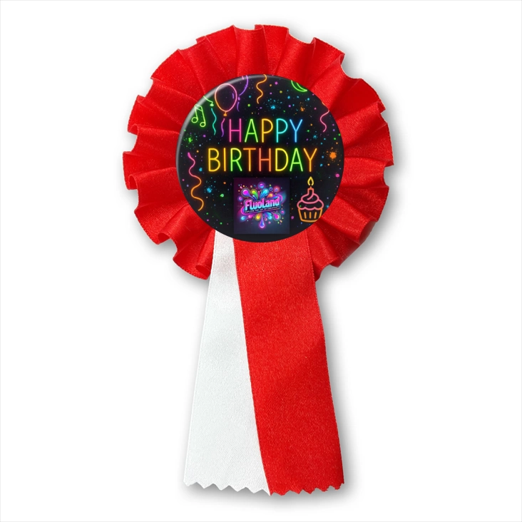 przypinka kotylion Fluoland Happy Birthday