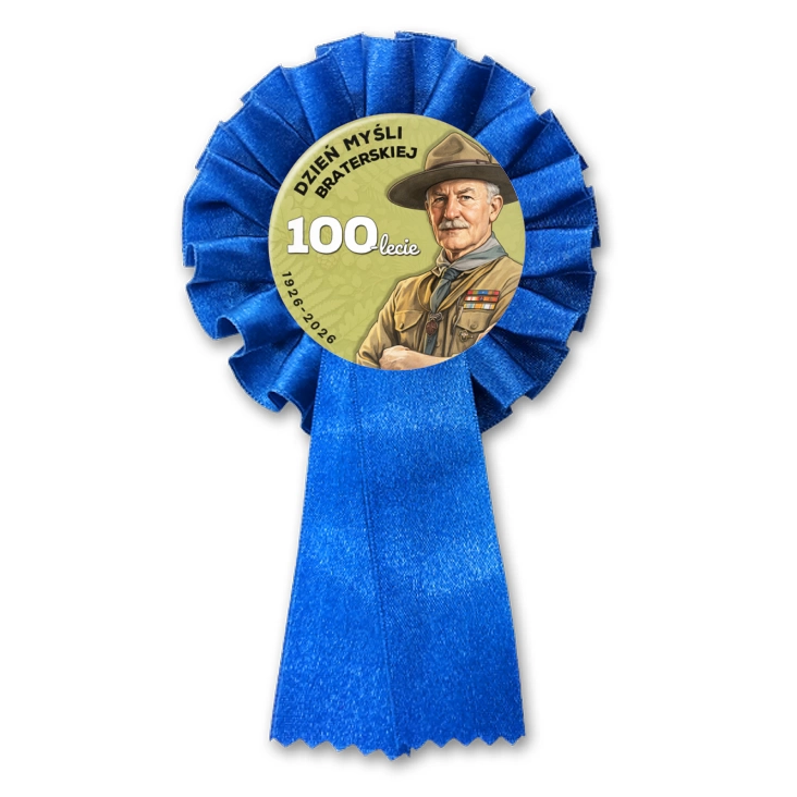 przypinka kotylion 100-lecie DMB Robert Boden Powell