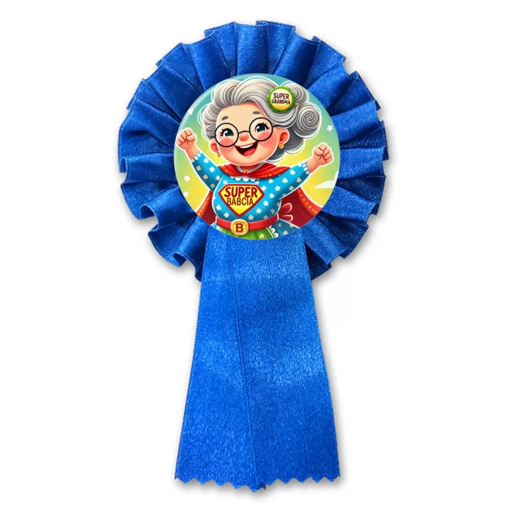 przypinka kotylion Babcia superbohaterka