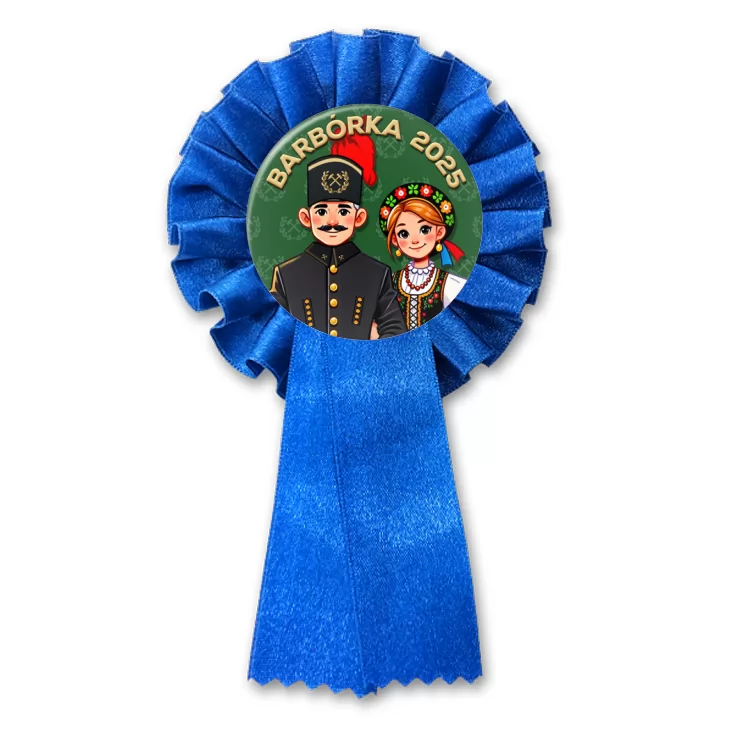 przypinka kotylion Barbórka górnik w mundurze górniczym
