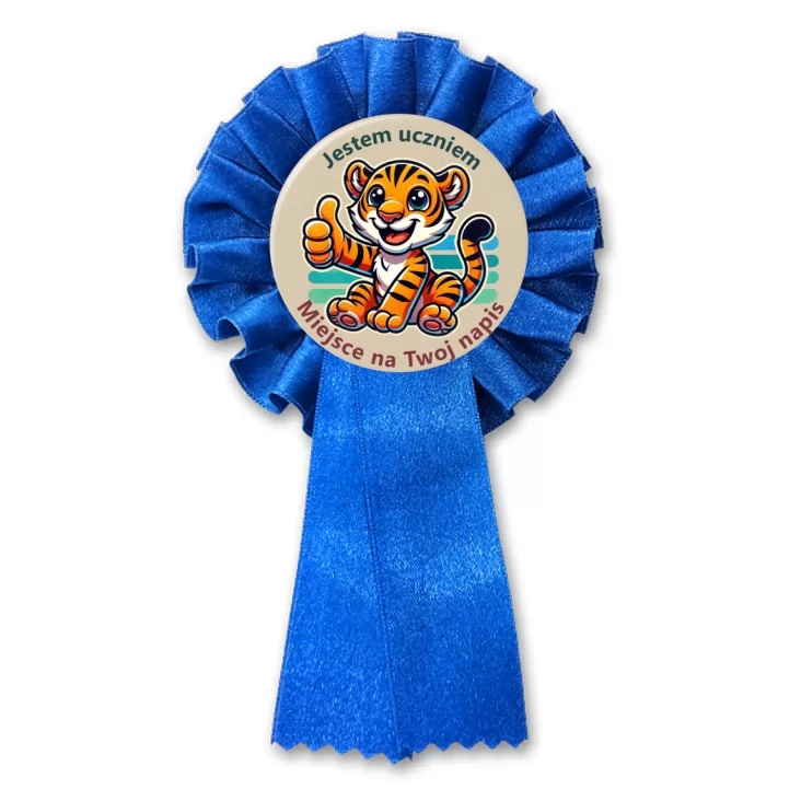 przypinka kotylion Jestem uczniem tygrysek