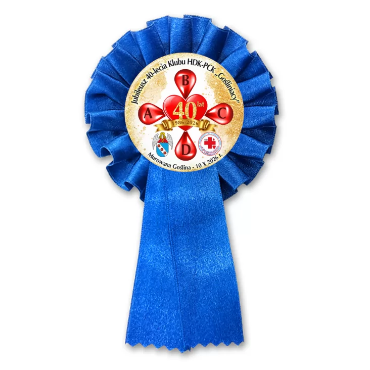 przypinka kotylion Jubileusz 40-lecia PCK Gośliniacy