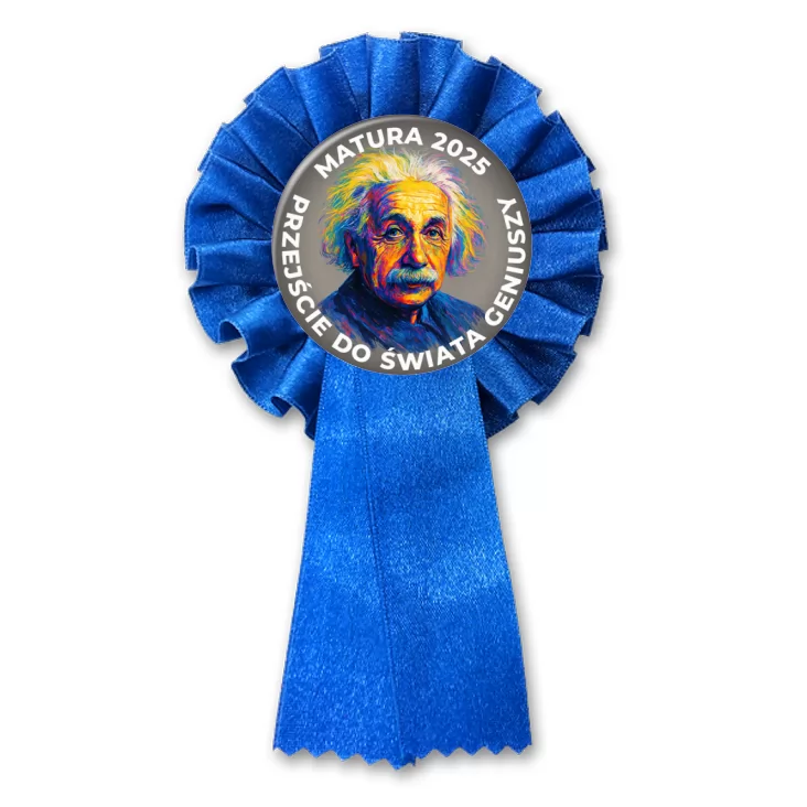 przypinka kotylion Matura Einstein przejście do świata geniuszy