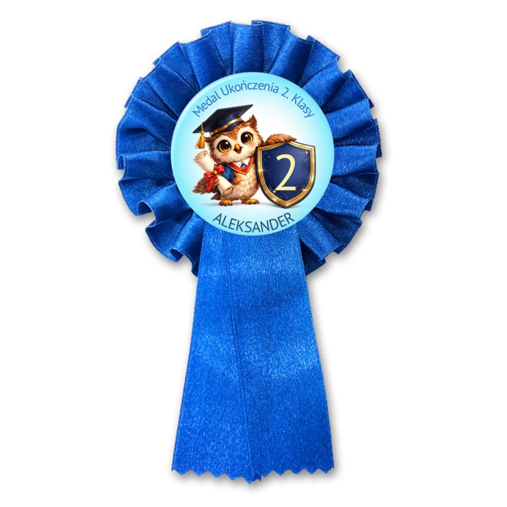 przypinka kotylion Medal ukończenia 2. klasy