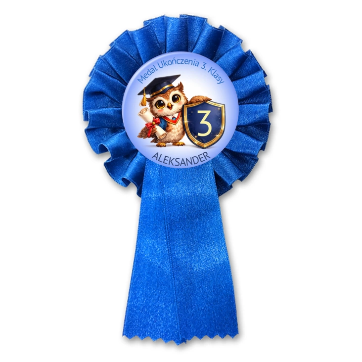 przypinka kotylion Medal ukończenia 3. klasy