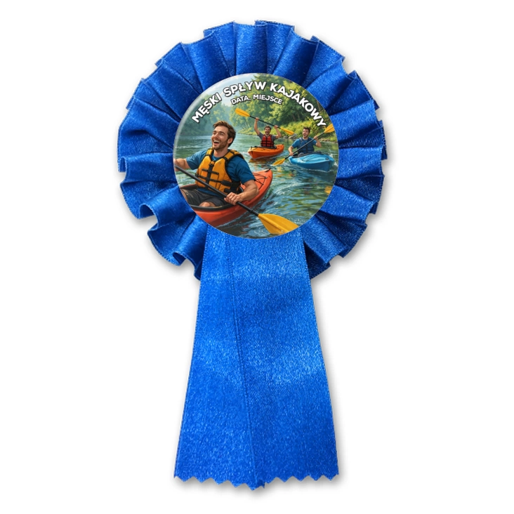 przypinka kotylion Męski spływ kajakowy