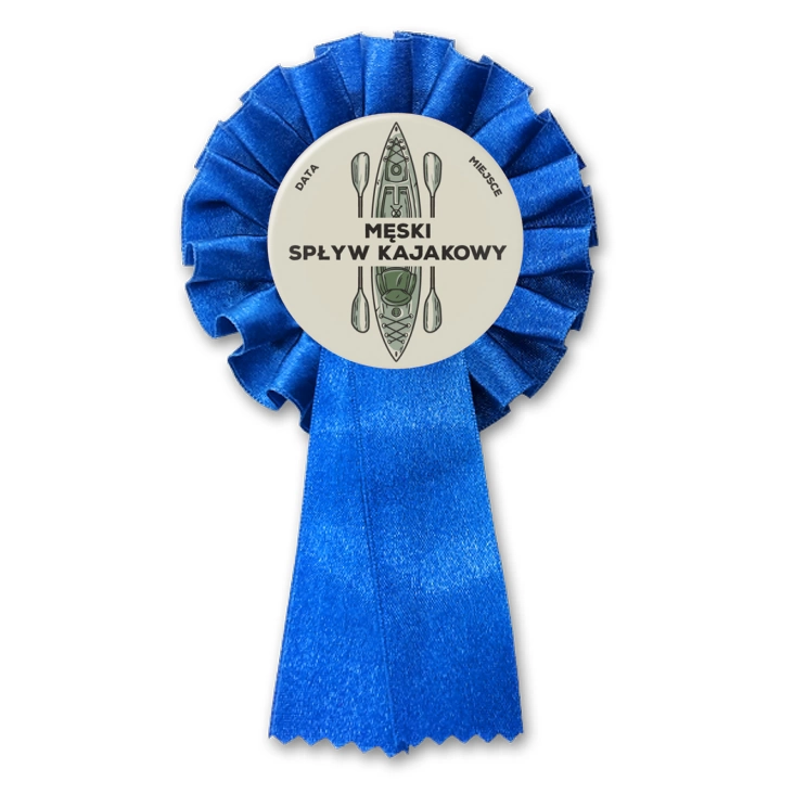 przypinka kotylion Męski wypad na spływ kajakowy