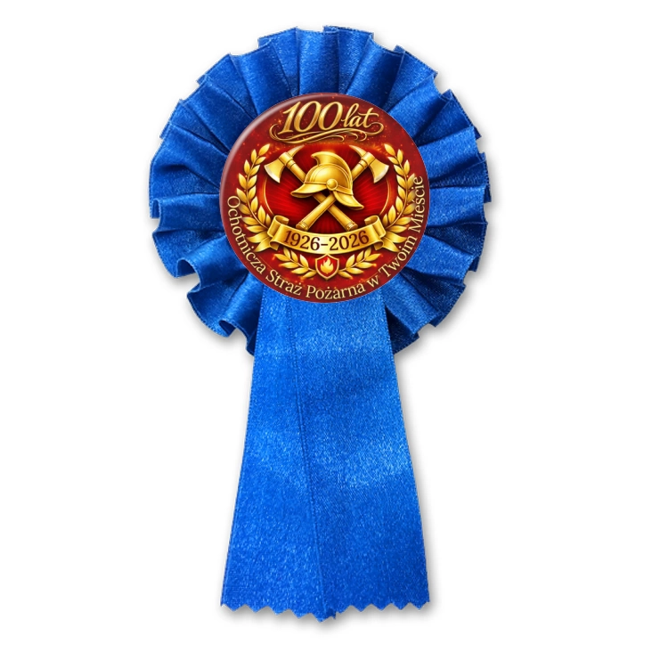 przypinka kotylion Ochotnicza Straż Pożarna w Twoim Mieście