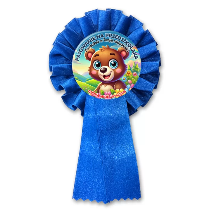 przypinka kotylion Pasowanie na przedszkolaka grupa Misie