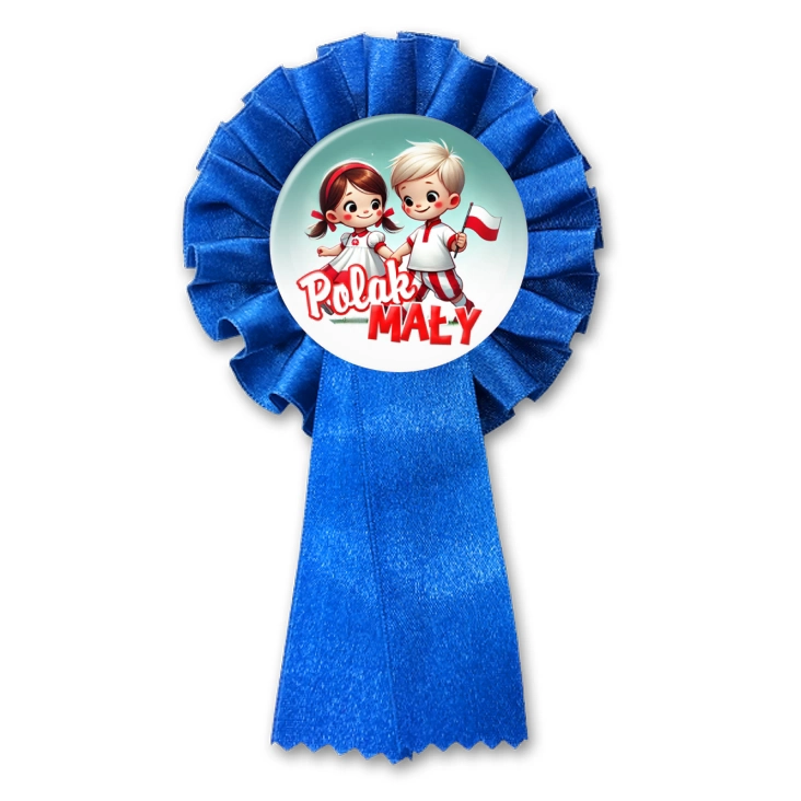 przypinka kotylion Polak Mały chłopiec i dziewczynka
