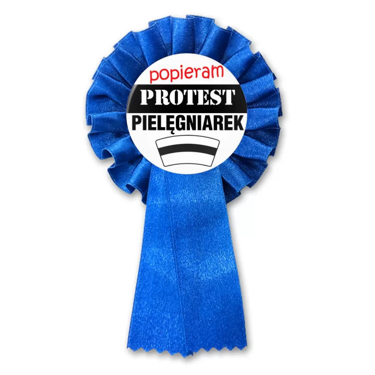 przypinka kotylion Popieram protest pielęgniarek