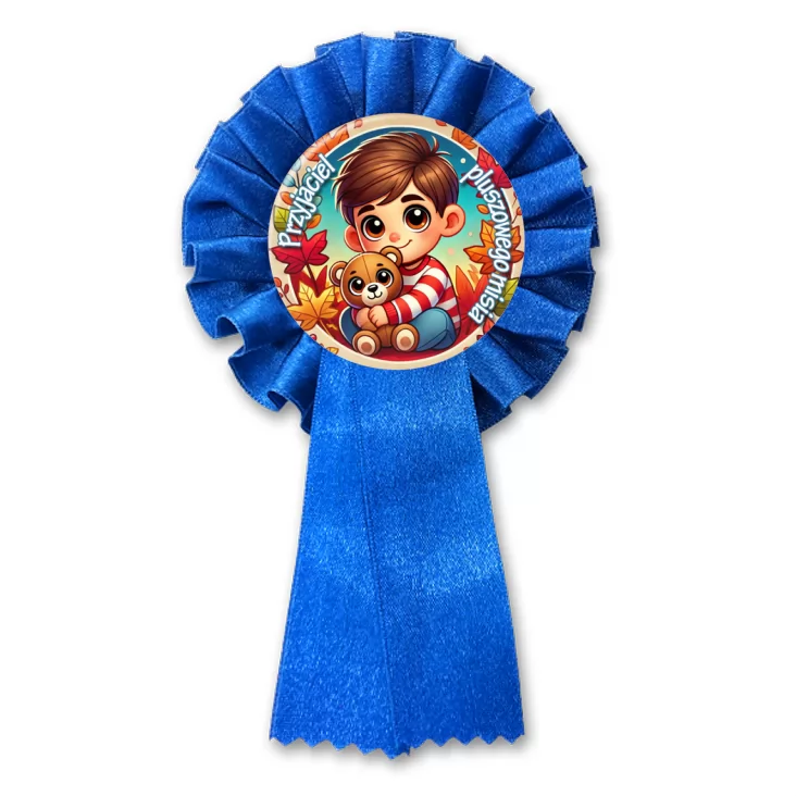 przypinka kotylion Przyjaciel pluszowego misia chłopczyk