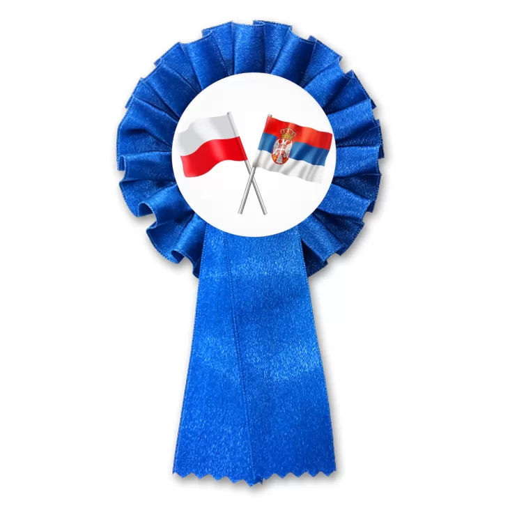 przypinka kotylion Przyjaźń polsko-serbska