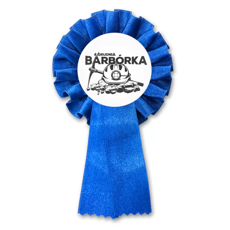 przypinka kotylion Barbórka monochromatyczny wzór