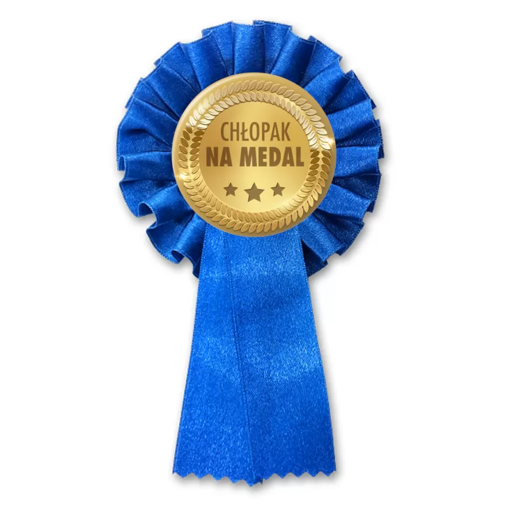 przypinka kotylion Chłopak na medal Dzień Chłopaka