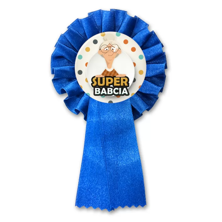 przypinka kotylion Dzień Babci - Super Babcia w okularach
