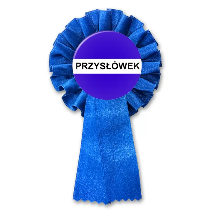 przypinka kotylion Gramatyka przysłówek
