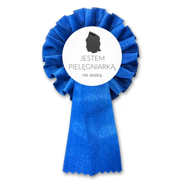 przypinka kotylion Jestem pielęgniarką nie siostrą
