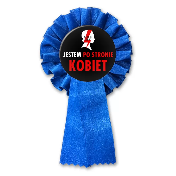 przypinka kotylion Jestem po stronie kobiet