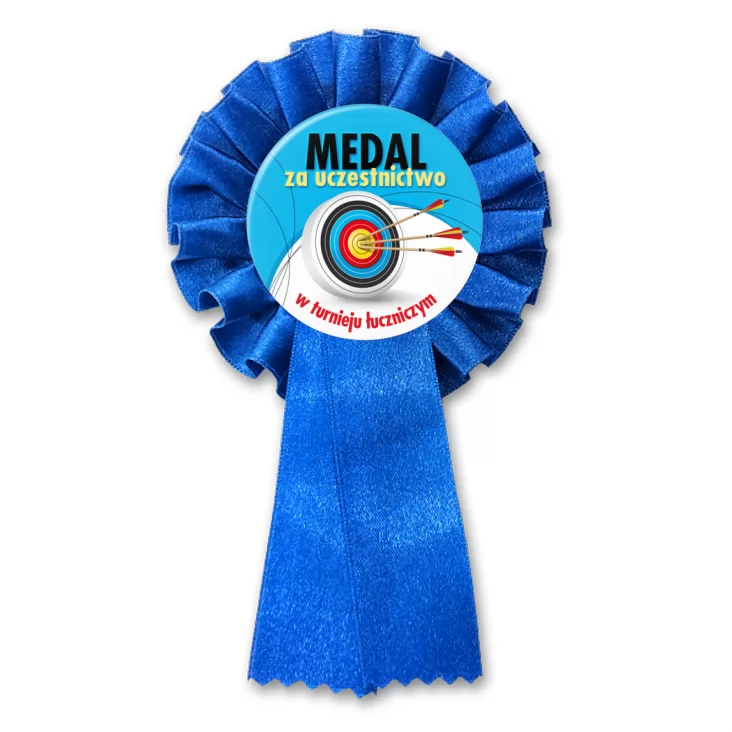 przypinka kotylion Medal za uczestnictwo u turnieju łuczniczym