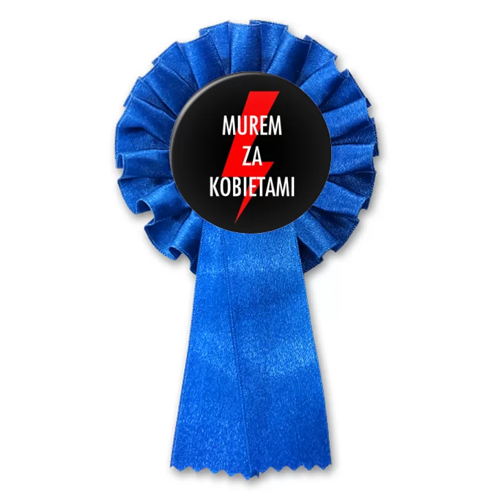 przypinka kotylion Murem za kobietami