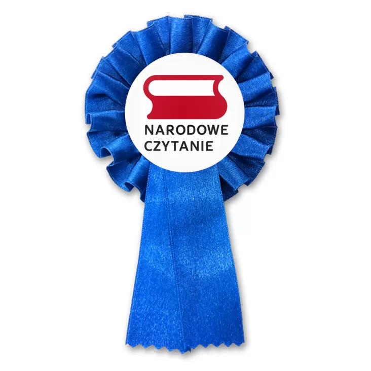 przypinka kotylion Narodowe Czytanie logo
