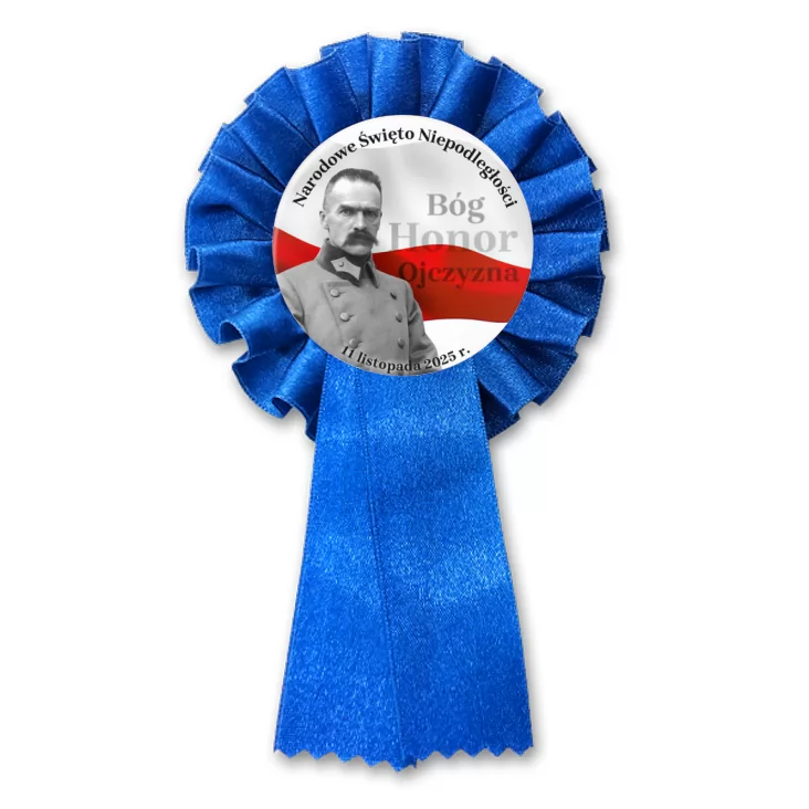 przypinka kotylion Narodowe Święto Niepodległości z Piłsudskim