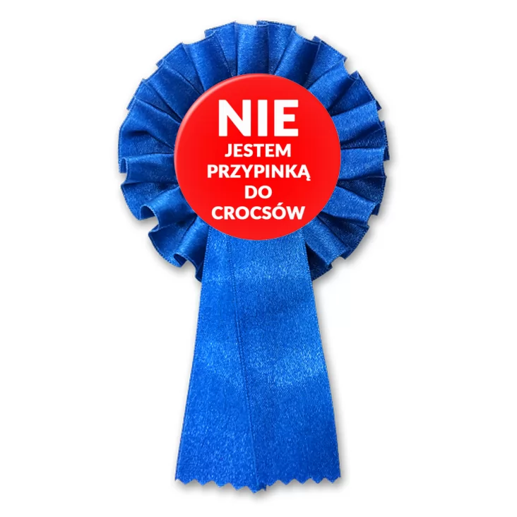 kotylion Nie jestem przypinka do crocsów