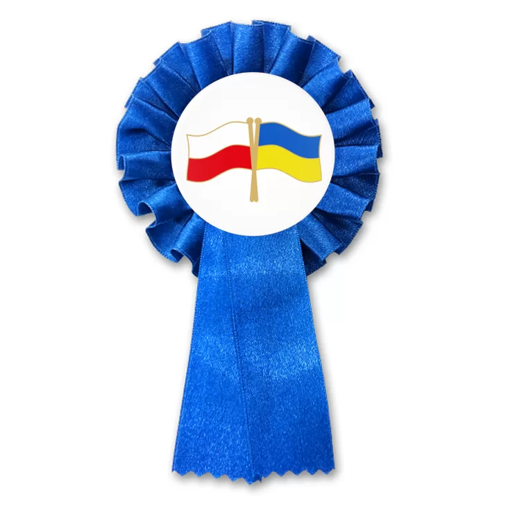 przypinka kotylion Polska-Ukraina flagi