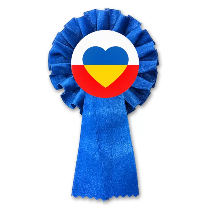 przypinka kotylion Polska wspiera Ukrainę