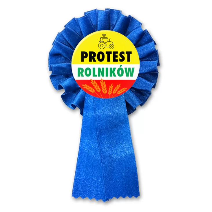 przypinka kotylion Protest rolników