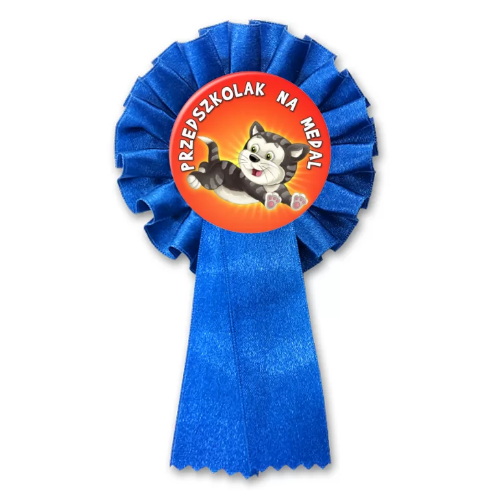 przypinka kotylion Przedszkolak na medal grupa kotki
