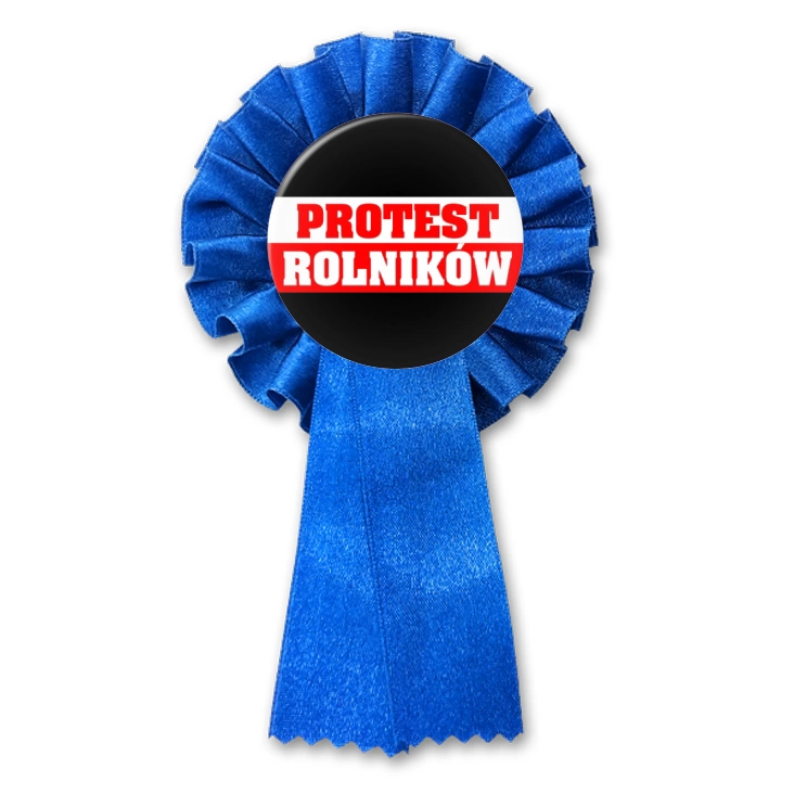 przypinka kotylion Strajk rolników