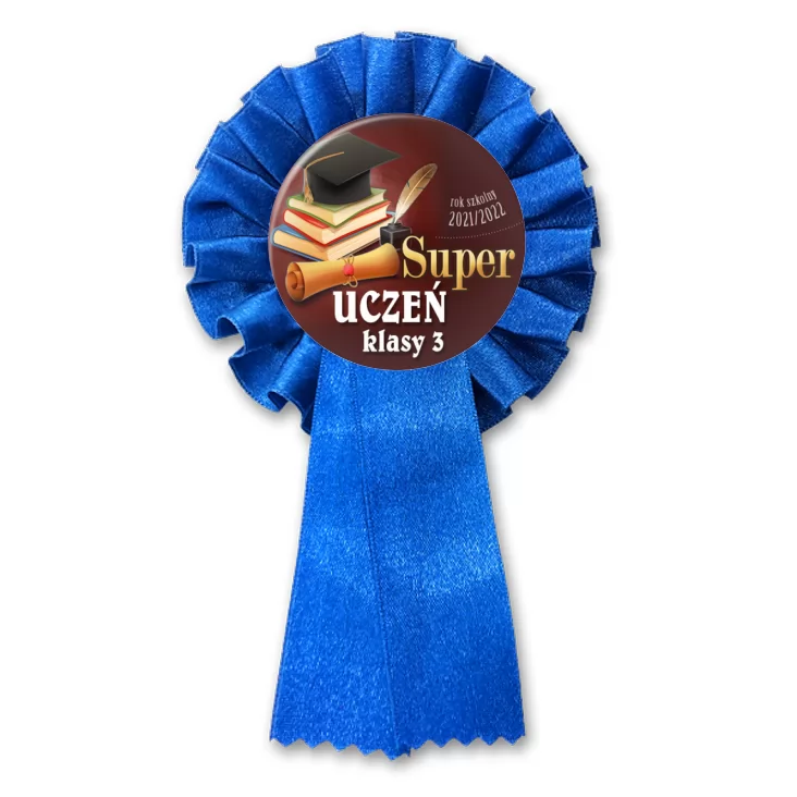 przypinka kotylion Super uczeń klasy 3
