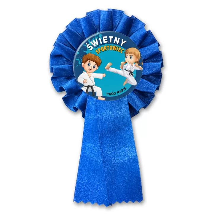 przypinka kotylion Taekwondo, Karate Świetny sportowiec