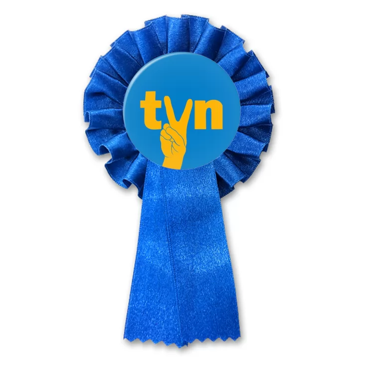 przypinka kotylion TVN lex