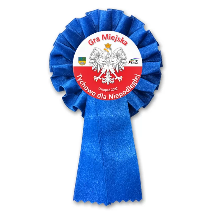 przypinka kotylion Tychowo dla Niepodległej 2022