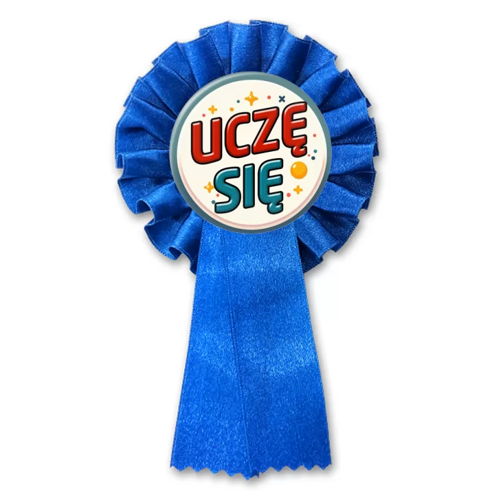 przypinka kotylion Uczę się kolorowe litery