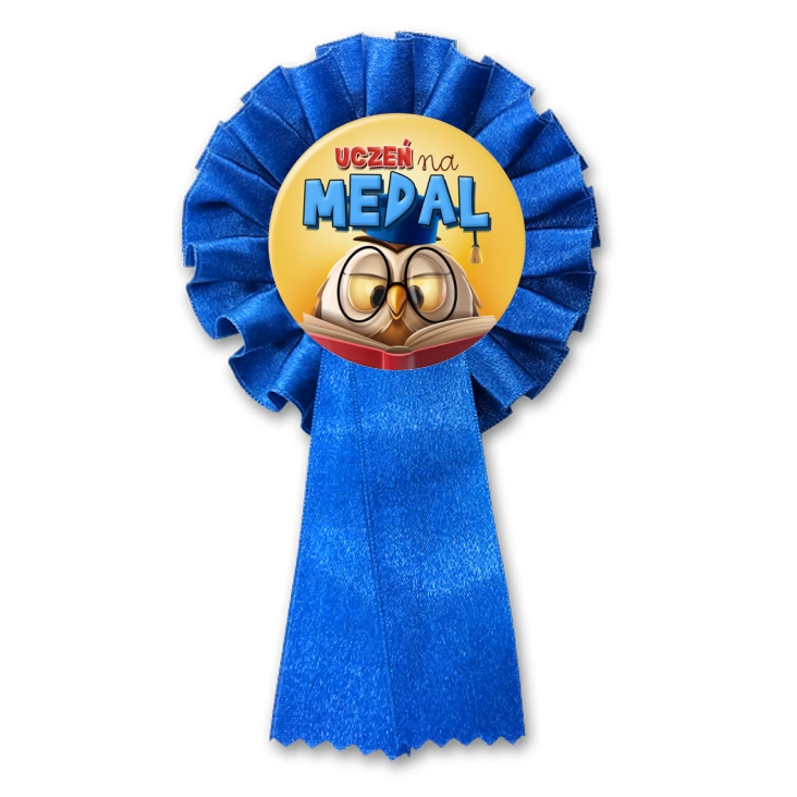 przypinka kotylion Uczeń na medal sowa z biretem