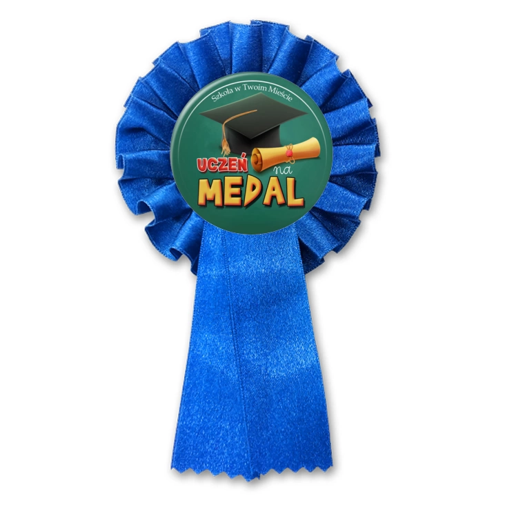 przypinka kotylion Uczeń na medal Szkoła