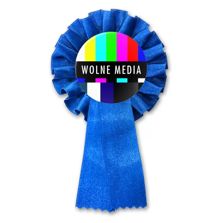 przypinka kotylion Wolne media brak sygnału
