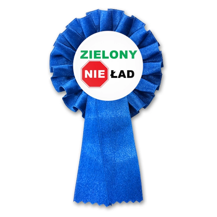 przypinka kotylion Zielony NIEład