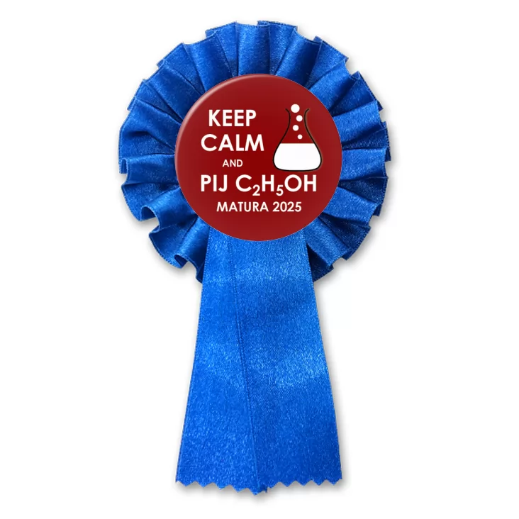 przypinka kotylion Matura Keep Calm and Drink C2H5O2