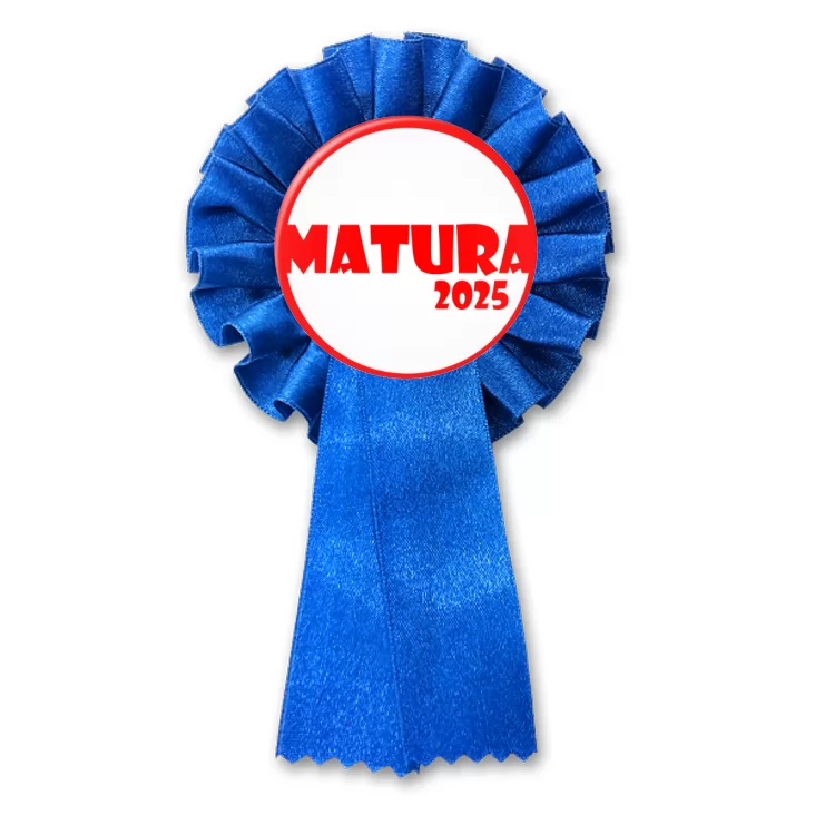 przypinka kotylion Matura czerwony napis